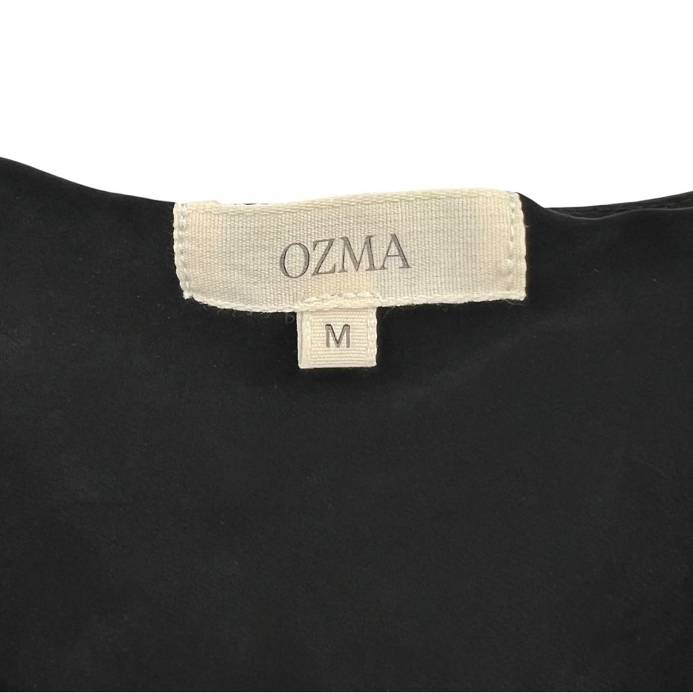 OZMA of California Long Cupro Slip Dress - Black Sleeveless V-Neck Midi Dress - Picture 8 of 13